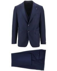 Tagliatore - Single-Breasted Three-Piece Wool Suit - Lyst