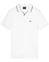 ARMANI EXCHANGE - Logo-Embroidered Polo Shirt - Lyst