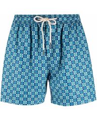 Peninsula - Geometric-pattern Swim Shorts - Lyst
