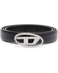 DIESEL - Oval D Logo B 1Dr Rhinestone 20 Belt Accessories - Lyst