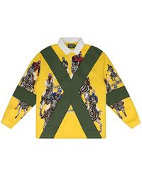 DENIM TEARS - Lewis Graphic-Print Rugby Polo Shirt - Lyst