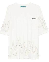 Barrow - Crystal-Embellished Short-Sleeve T-Shirt - Lyst