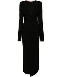 Twinset - Maxi-Jurk Met Gedrapeerd Detail - Lyst