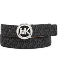 MICHAEL Michael Kors - Monogram-Print Logo-Buckle Belt - Lyst