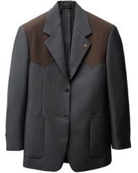Versace - Blazer En Laine Colour Block - Lyst