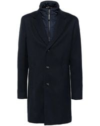BOSS - Panelled Single-Breasted Coat - Lyst