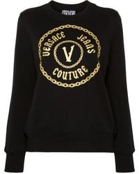 Versace Jeans Couture - Logo-Print Cotton Sweatshirt - Lyst
