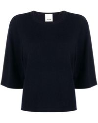 Allude - Wool-cashmere Half-sleeve Jumper - Lyst