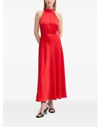 Samsøe & Samsøe - Halterneck Bow Midi Party Dress - Lyst