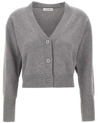 Kangra - V-Neck Cropped Cardigan - Lyst