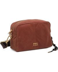 Bimba Y Lola - Sac À Bandoulière Médium Enduit Couleur Rouille - Lyst