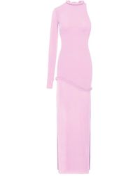 MANURI - Candy One-Sleeve Braided-Detail Maxi Dress - Lyst