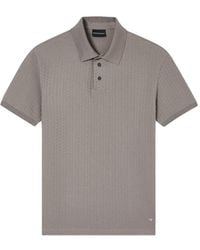 Emporio Armani - Textured Polo T-Shirt - Lyst