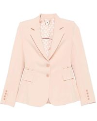 Elisabetta Franchi - Peak-Lapel Single-Breasted Blazer - Lyst