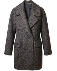 Tagliatore - Astrid Herringbone-Pattern Wool Coat - Lyst