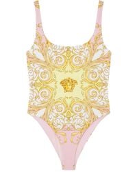 Versace - Bedruckter Einteiliger Badeanzug - Lyst
