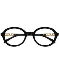 Gucci - Sonnenbrille Mit Rundem Gestell - Lyst