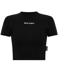 Palm Angels - Haut Crop À Logo Imprimé - Lyst