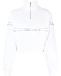 Gcds - Rhinestone-Embellished Cropped Sweatshirt - Lyst