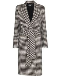 Stella McCartney - Houndstooth-Pattern Double-Breasted Coat - Lyst