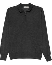 Canali - Zip-Neck Wool Sweater - Lyst
