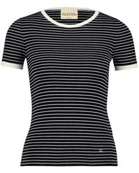 Valentino Garavani - Vlogo Signature Striped T-Shirt - Lyst