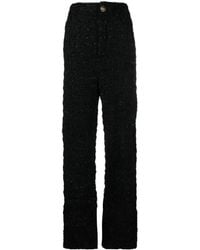 Balenciaga - Metallic Tweed Straight-Leg Trousers - Lyst
