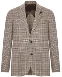 Lardini - Blazer A Cuadros Príncipe De Gales - Lyst