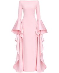 Solace London - Astria Ruffled-Sleeve Maxi Dress - Lyst