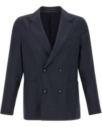 Officine Generale - Blazer Doppiopetto Leon - Lyst