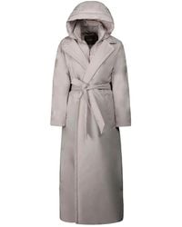 Moorer - Camely-Stp Hooded Belted Jacket - Lyst