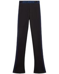 Off-White c/o Virgil Abloh - Logo-Waistband Flared-Leg Trousers - Lyst