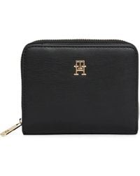 Tommy Hilfiger - Logo-Plaque Zip-Around Wallet - Lyst