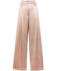 Max Mara - Satin Wide-Leg Silk Trousers - Lyst