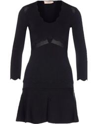 Twinset - Jurk Met Gewelfde Afwerking - Lyst