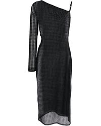 Courreges - Asymmetric Semi-Sheer Midi Dress - Lyst