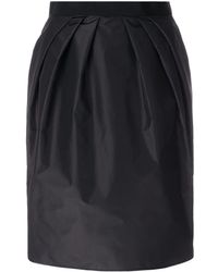 Giambattista Valli Falda con cintura fruncida - Negro