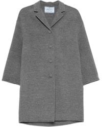 Prada - Cropped-Sleeve Coat - Lyst