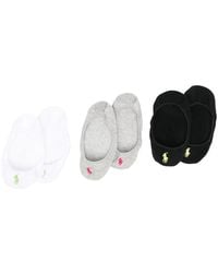 Polo Ralph Lauren - Ultra-Low Cut Three Pack Socks - Lyst