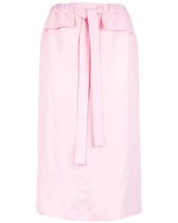 Fabiana Filippi - Belted Flap-Pocket Midi Skirt - Lyst