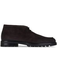 Santoni - Suede Derby Shoes - Lyst