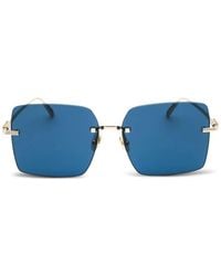 Ferragamo Eyewear - Rimless Oversized Sunglasses - Lyst