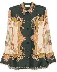 Zimmermann - Valiant Printed Silk Shirt - Lyst