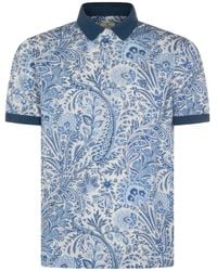 Etro - Paisley-Print Polo Shirt - Lyst