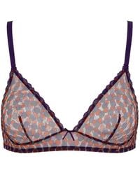 Laura Urbinati - Soutien-Gorge En Tulle À Imprimé Géométrique - Lyst