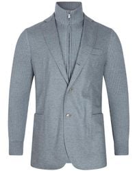 Eleventy - Chaqueta De Canalé A Capas En La Manga - Lyst