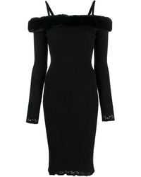 Blumarine - Abito midi con spalle scoperte - Lyst