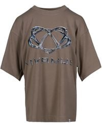VIVAMUS - Logo-Print Crew-Neck T-Shirt - Lyst