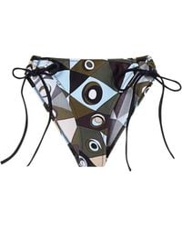 PUCCI - Occhi-Print Adjustable Bikini Bottoms - Lyst