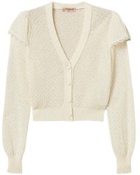 Twinset - Cardigan En Maille À Volants - Lyst